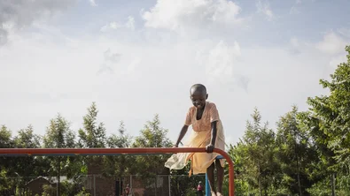 Children playing at Child Friendly Space in Kyangwali Children playing at Child Friendly Space in Kyangwali