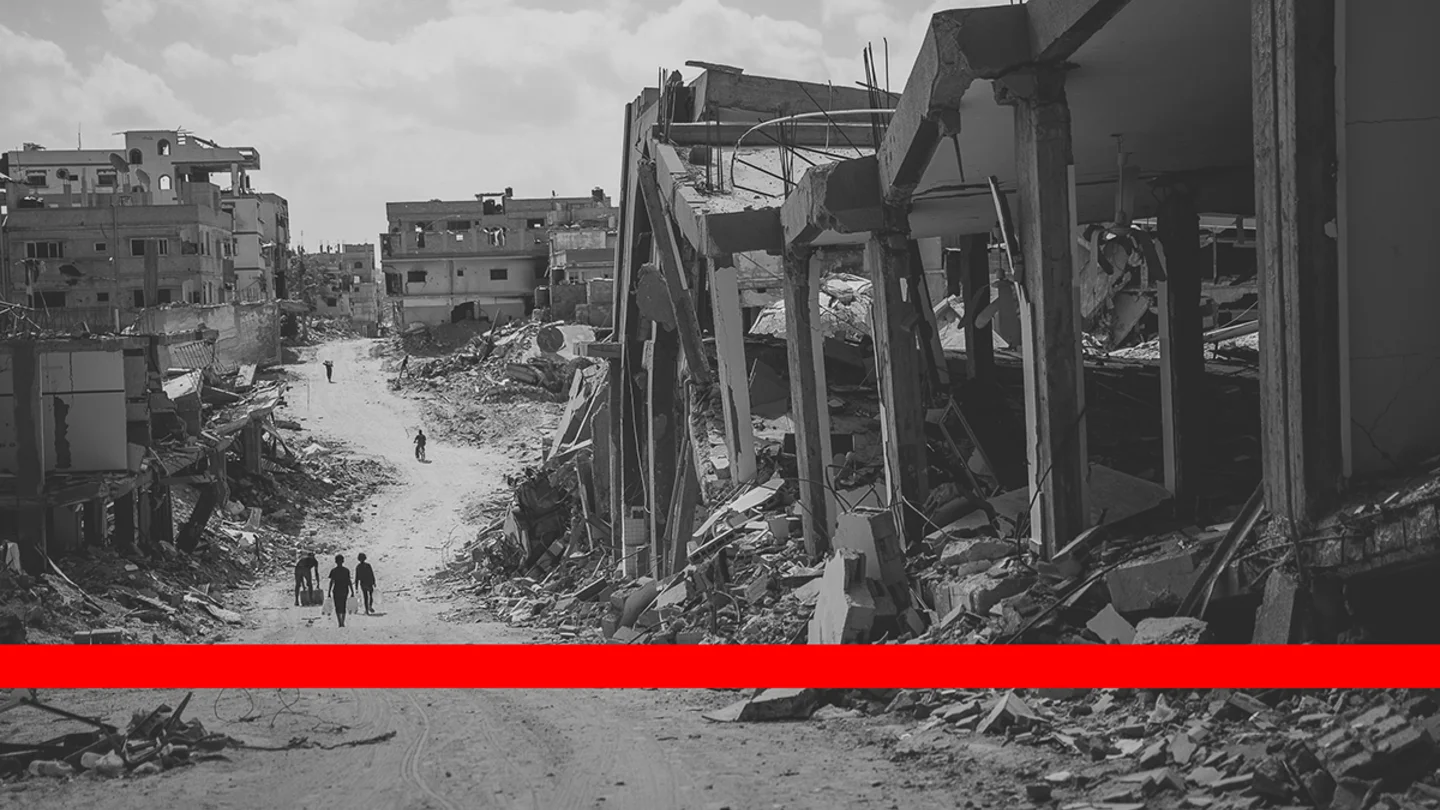 De rode lijn over vernietiging Gaza