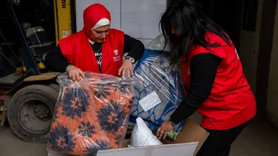 Hulppakketten met dekens