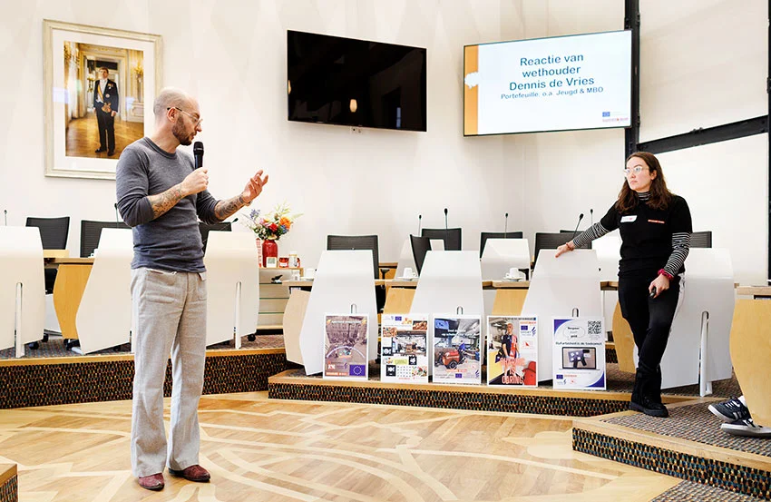 presentatie van de plannen van de jongeren