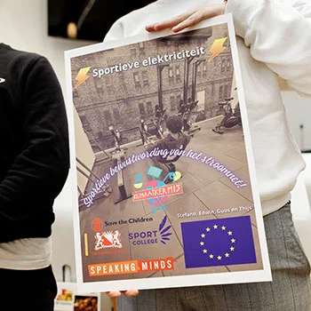 poster presentatie van het plan