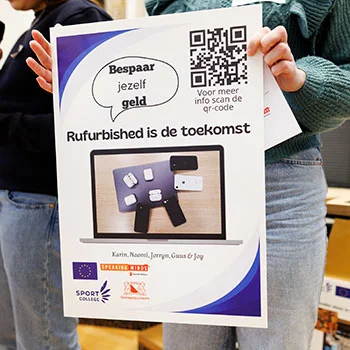 Poster van plan voor refurbished telefoons
