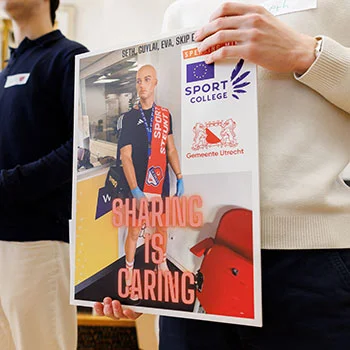 Poster van plan voor tweedehands kleding