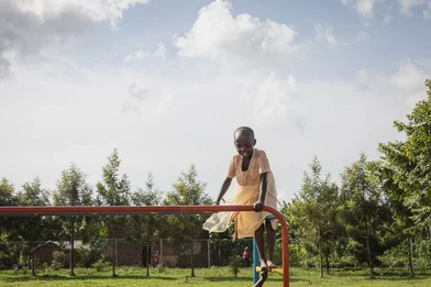 Children playing at Child Friendly Space in Kyangwali