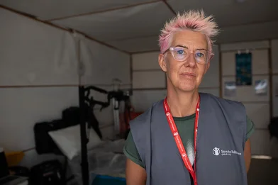 Kinderverpleegkundige Becky in Gaza