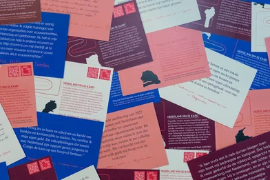 Protest kaarten bezuiniging ontwikkelingssamenwerking