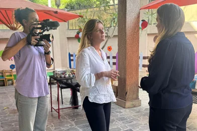 Julia in Egypte met de NOS