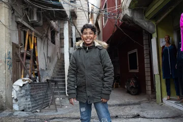 Adam in a palestinian camp