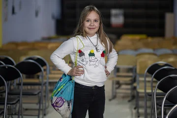 Alisa in een bunker in Kiev